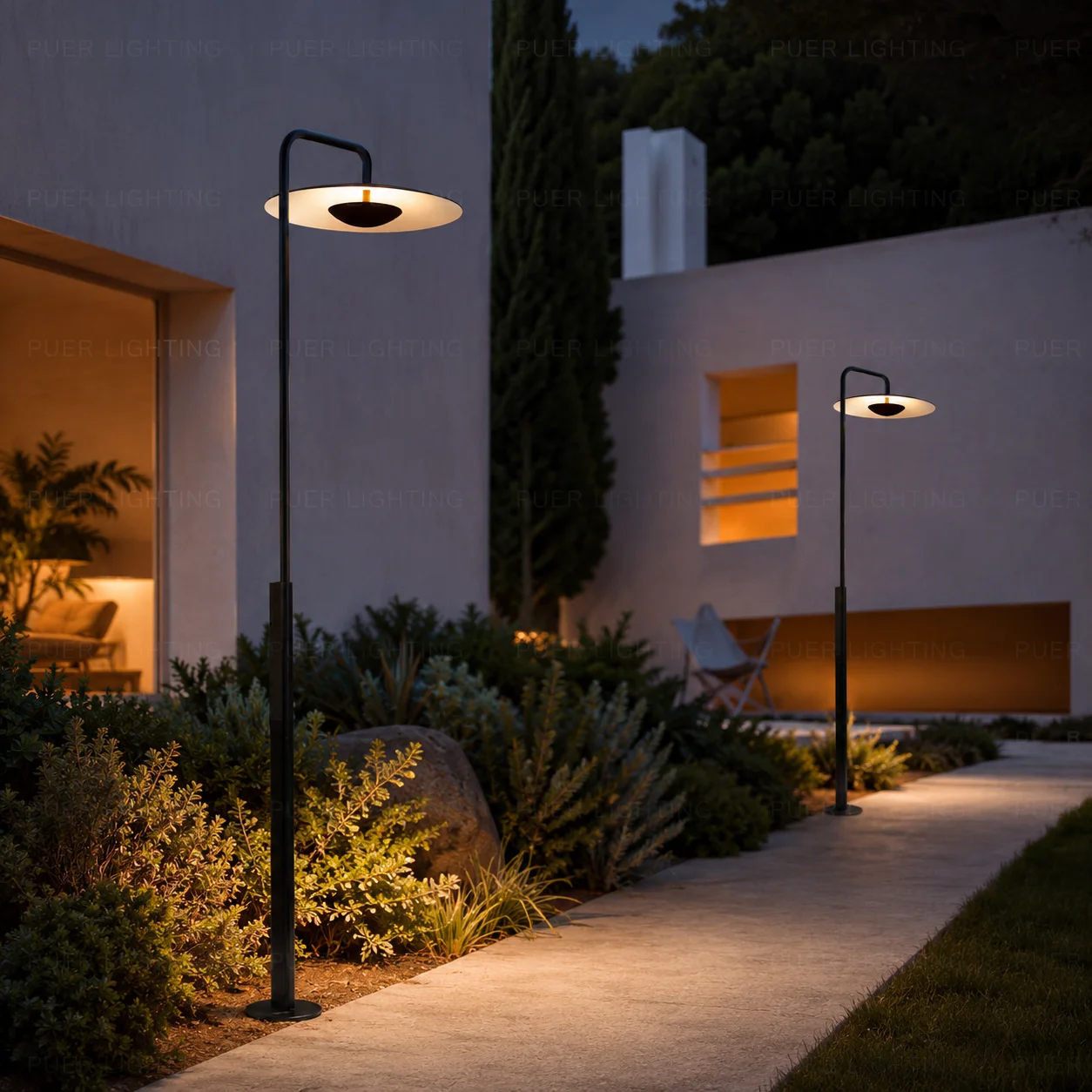 Waterproof Outdoor Lawn Lamp Minimalist Landscape Light, Garden Park Bollard Post Light High Pole Street Light For Yard Pool