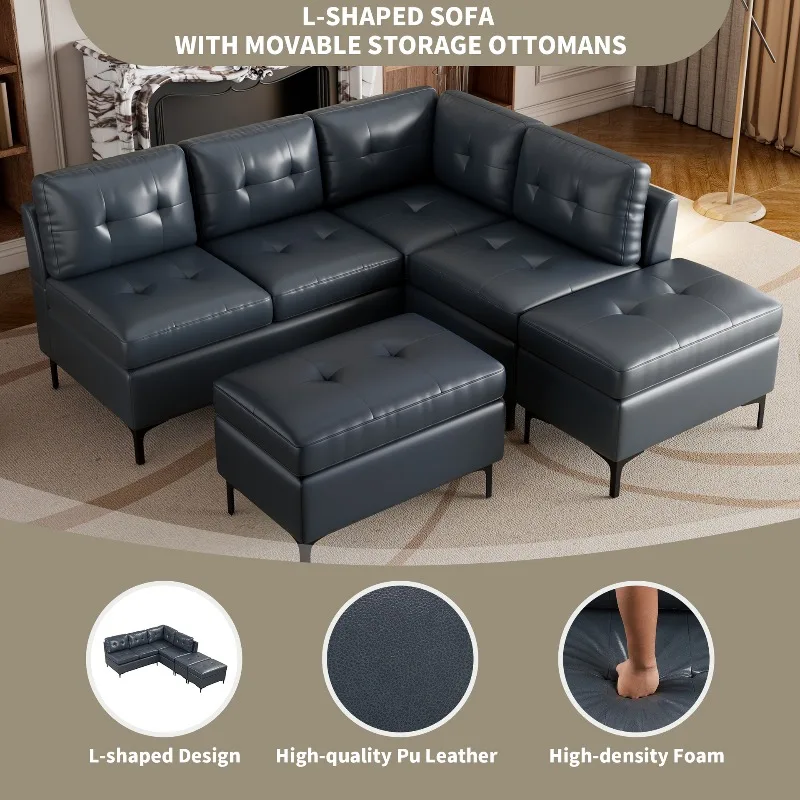 Leather Art Sofa Sofa Living Room Small Apartment Simple Now Office Business Reception Clothing Store
