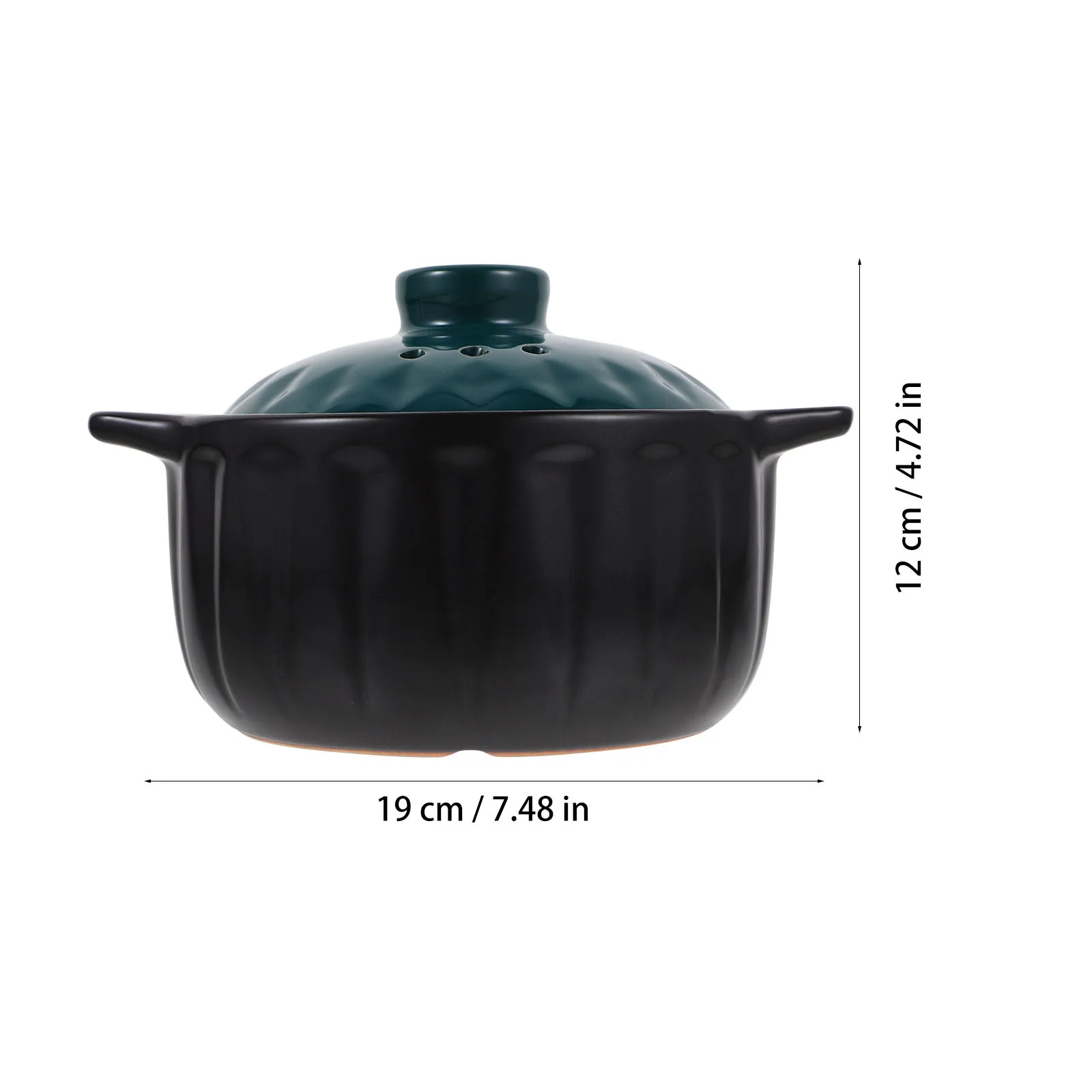 وعاء الحساء السيراميك 1 قطعة مقبض خزفي غير لاصق مطعم المنزل وعاء الطبخ خزفي السيراميك