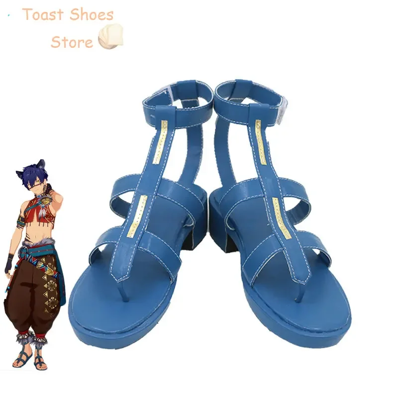 

Game Ensemble Stars Sazanami Jun Cosplay Shoes PU Leather Shoes Halloween Carnival Boots Prop Costume Prop