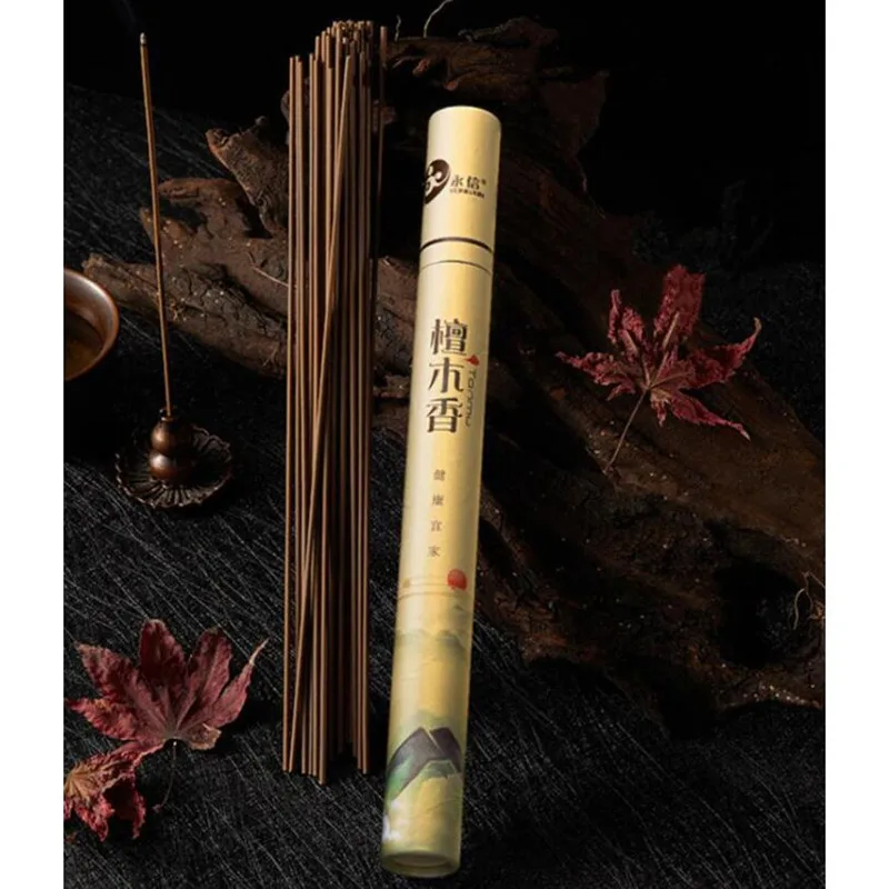 45pcs/box Natural Sandalwood Incense Meditation Purification Sleep Essential Home Buddhist Temple Home Decor 21CM