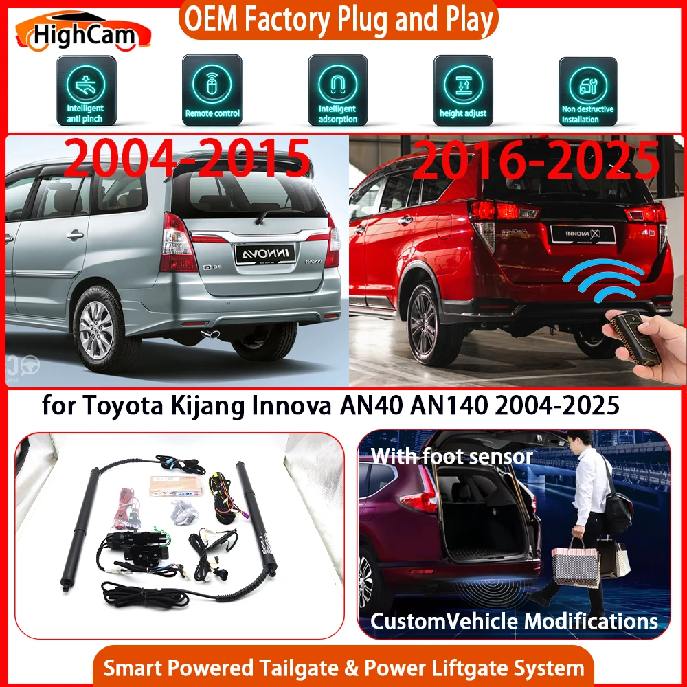 HighCam for Toyota Kijang Innova AN40 AN140 2004-2025 OEM Powered Tailgate Power Liftgate Tailgate Power Lift Gate Trunk Lid
