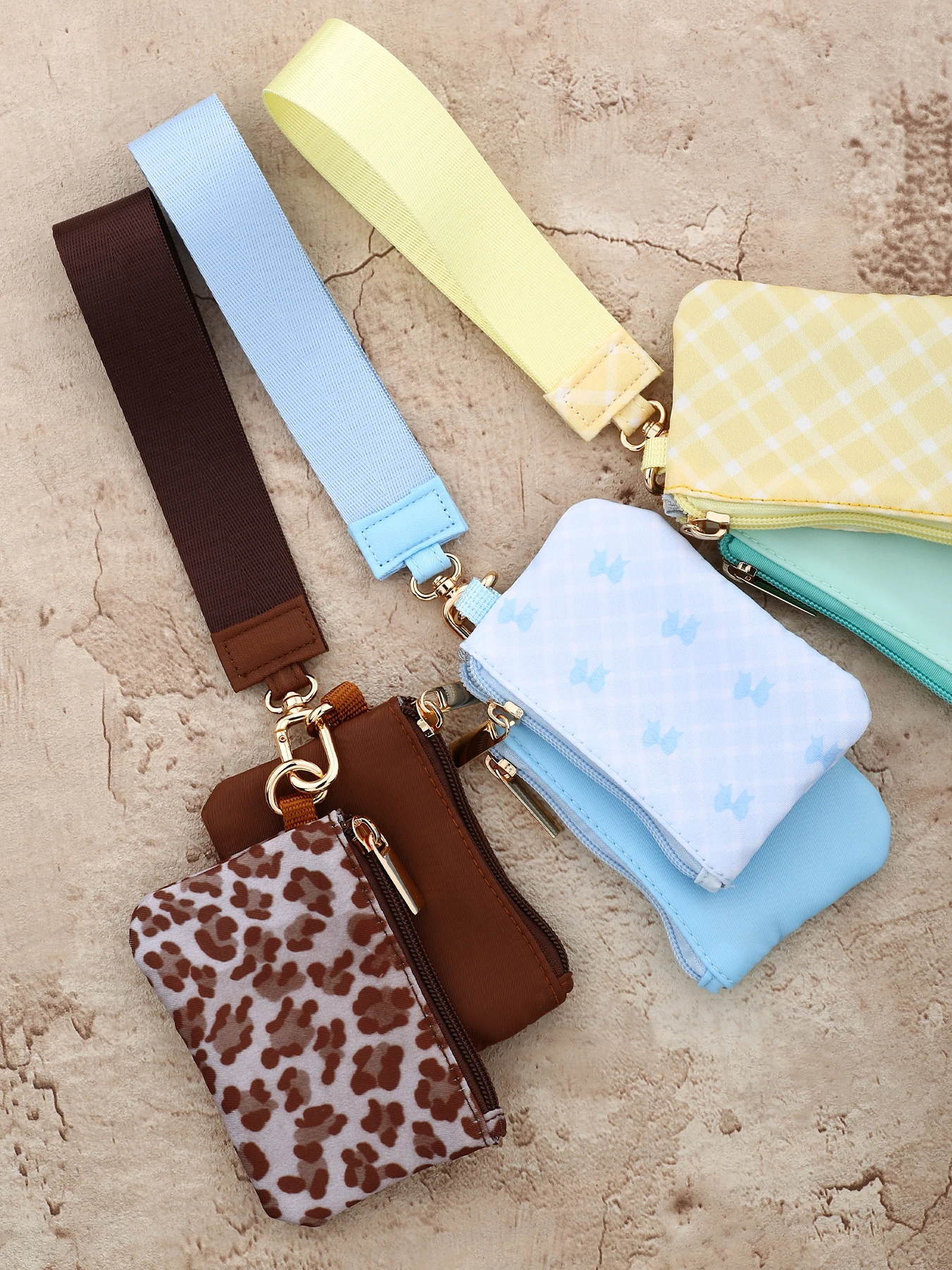 New 2026 Lu Dual Pouch Coin Purse Multifunctional Nylon Wrist Bag with Zipper Closure Convenient for Bank Cards