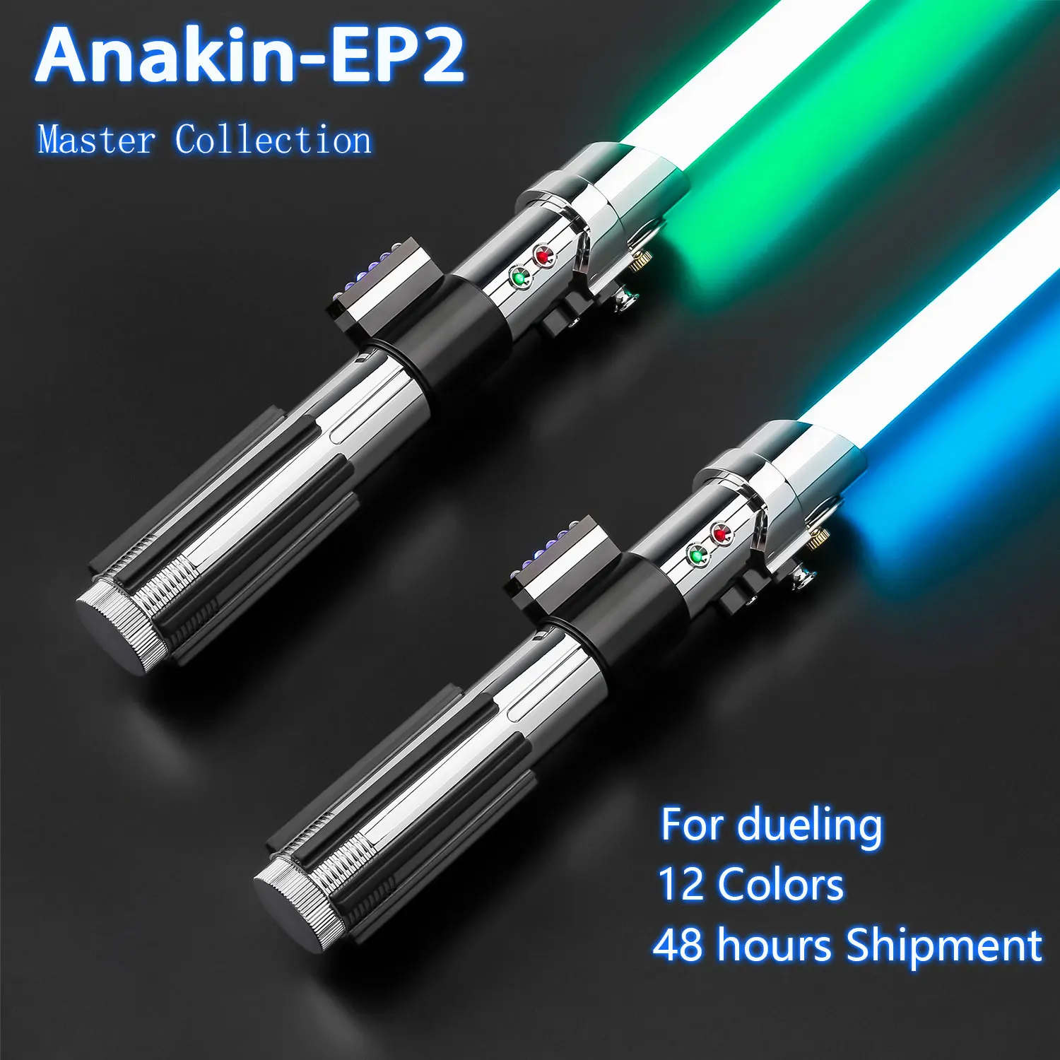 TXQSABER Jedi Anakin EP2 Replica Lightsaber Metal Hilt Heavy Dueling Proffie 2.2 Light Sword SNV4 Neo Pixel Laser Cosplay Gift