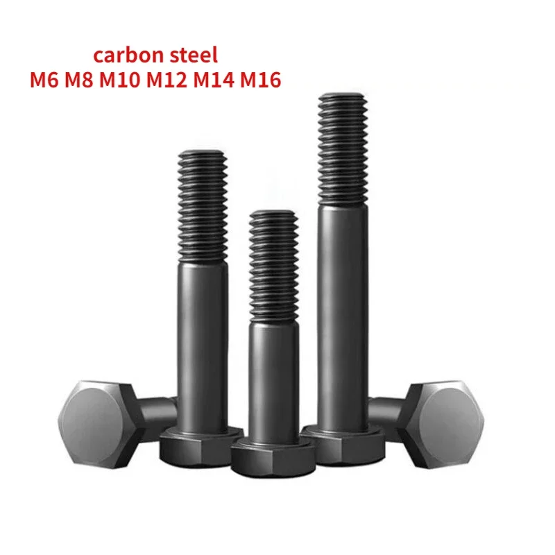 

2/10/20pcs 12.9 Grade High Strength Half Teeth External Hexagonal Screw Extended Hexagonal Head Bolt M6 M8 M10 M12 M14 M16