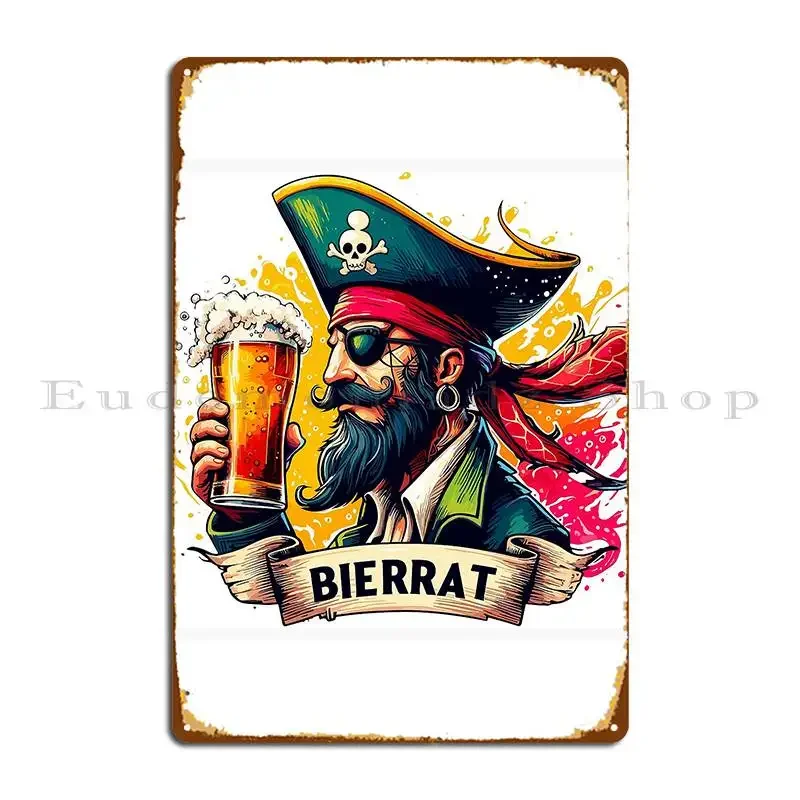 The Beer Pirate 2 Capizione Metal Plaque Designing Designing Garage Cinema Wall Mural Tin Sign Poster