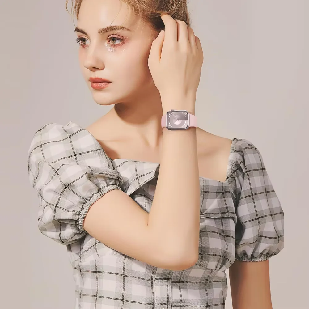 حزام سيليكون لساعة أبل الترا 2 49 مللي متر 10 46 مللي متر 42 مللي متر 9 8 7 45 مللي متر 41 مللي متر لينة استبدال معصمه ل iWatch 6 5 4 3 SE 44 مللي متر 40 مللي متر