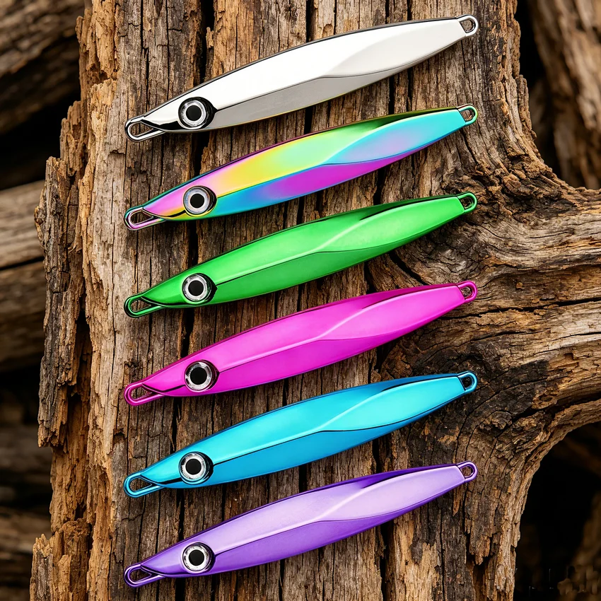 1pcs Sinking Metal Jig Fishing Lure 80g 60g 40g 30g 20g 15g 10g Crankbait Jig Spoon Wobbler Bait Sea Fishing Lures Pesca
