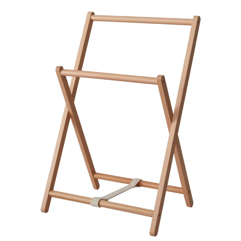 

Solid wood floor-to-ceiling pants rack, clothes storage rack, Japanese simple multi-functional household indoor bedside folding