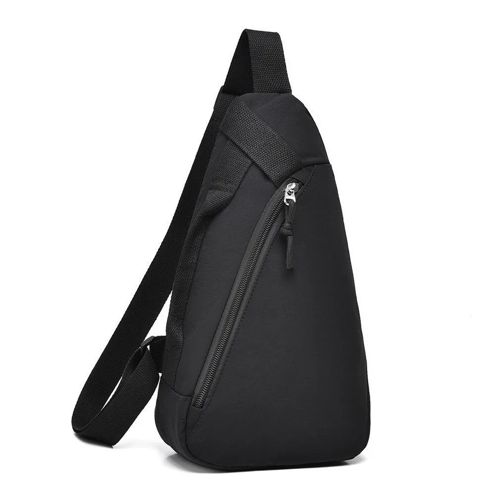 

Droplet Shaped Women Chest Bag Solid color Zipper Sports Shoulder Bag Korean Style Large Capacity Nylon Crossbody Bag Cycling