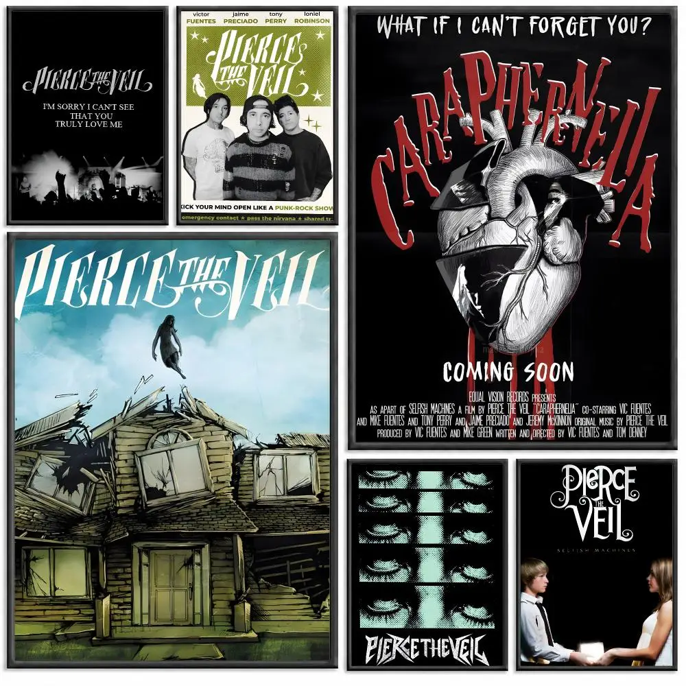 Pierce the Veil band Poster Modern PP Paper Wall Decorative for Cafe Office Bar Home Wall Decor Gift
