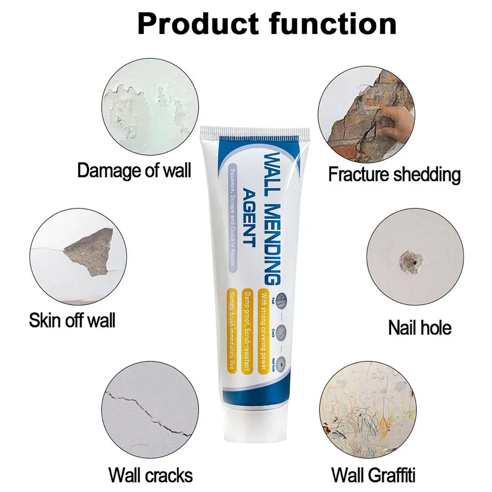 Wall Fix Mending Agents Dry-wall Repair Kit Tile Grout Wall Repair Cream With Scraper Paint Valid Mouldproof Quick-Drying Patch