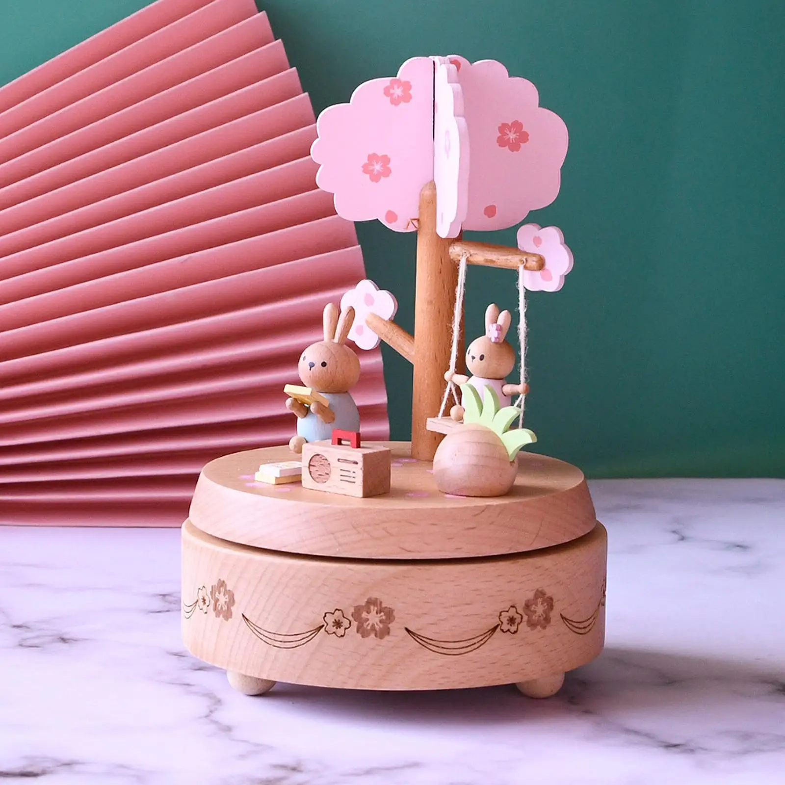 

Handmade Wood Musical Box Ornaments for Valentine's Day Birthday Gift
