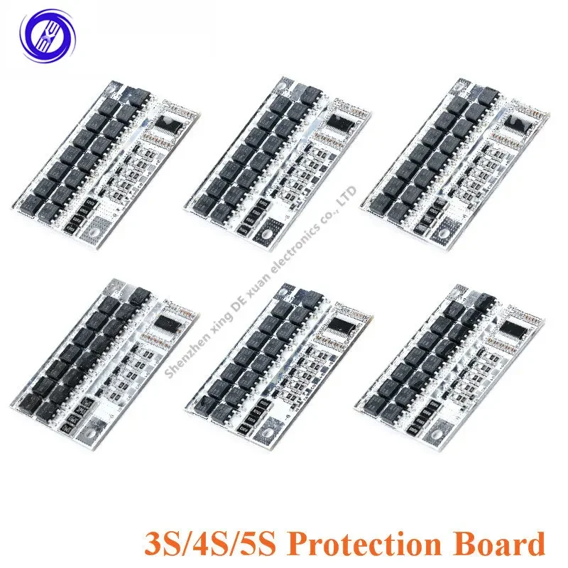 1Pcs  3S/4S/5S BMS 12V 100A Li-ion Lmo Ternary Lithium Battery Protection Circuit Board PCB Li-polymer Balance Charging Board Mo