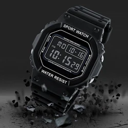 Fashion Men Women Watches Black Casual Transparent Digital Sport Watch Lover's Gift Clock Children Kid's Wristwatch Female Clock