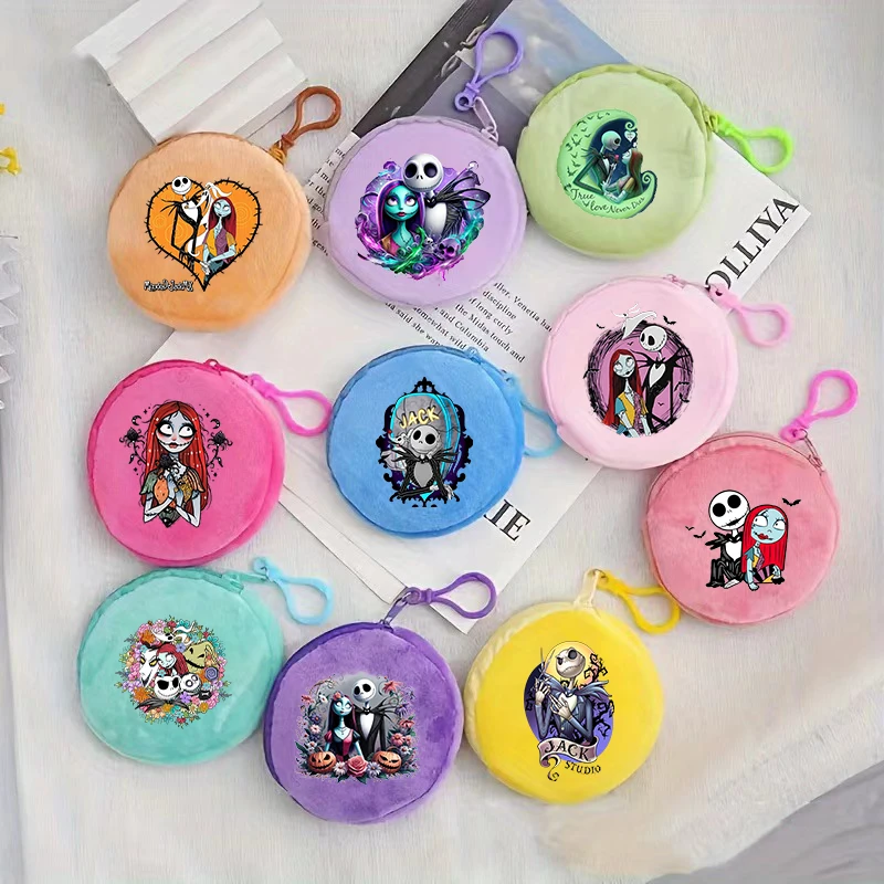

The Nightmare Before Christmas Plush coin purse Boy Girl Cartoon Anime Mini Wallet kawaii Fun Earphone Bag Backpack pendant gift