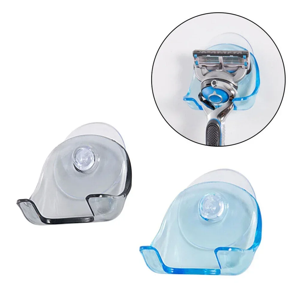 Suction Cup Holder Plastic Shaver Holder Men Shaving Shaver Storage Hook Shelf Bathroom Holder Wall Kitchen Accessories