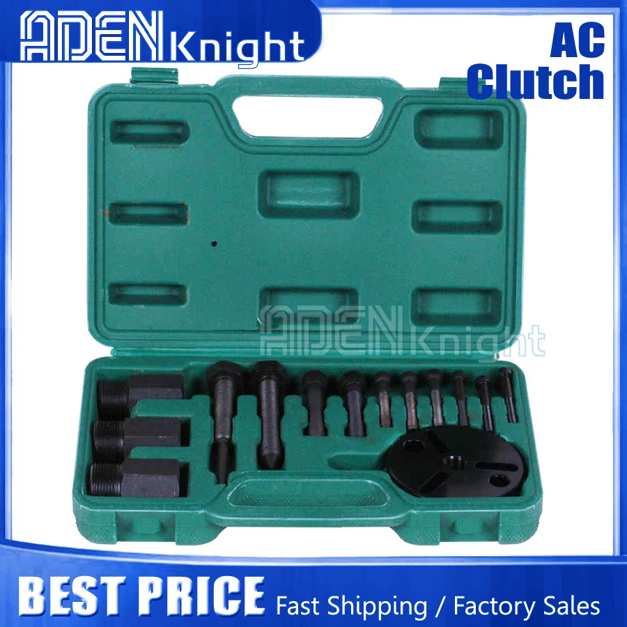 

14 Pieces Air Condition A/C Compressor Clutch Remover Puller Installer Tool