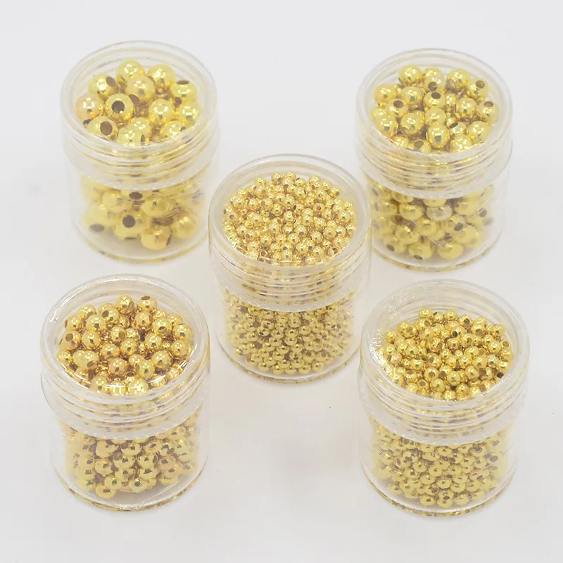 

5Box Iron Round Spacer Beads Golden 2~5mm Hole: 1~2mm(Five Size:5mm hole:2mm 4mm hole:1.7mm 3mm hole: 1.2mm 2.5mm )