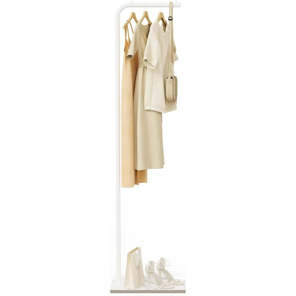 

Clothing Rack, 70.08 In Metal Freestanding Coat Rack, Natural Stable Rock Base, Suitable For Outerwear, Clothes, Handbags