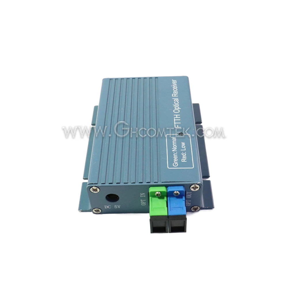 GPON FTTH CATV Optical Receiver High Level With WDM AGC 2*RF Inch Output TV Transmission Ultra Low Light Reception