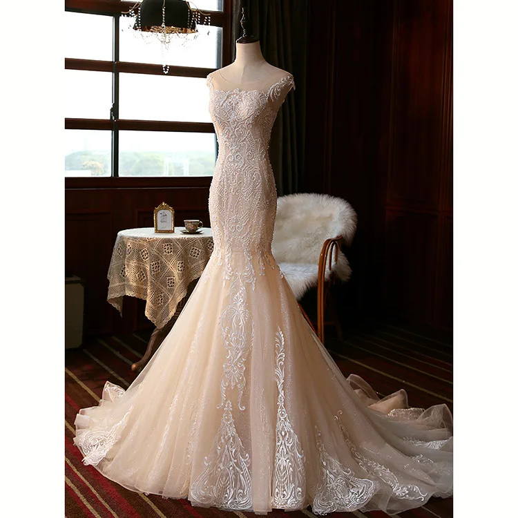 

HA 190 Fishtail wedding dress 2024 new bride luxury high-end trailing spring and summer