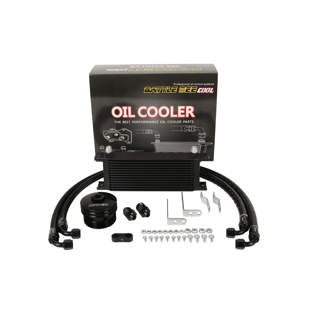 Engine Oil Cooler Kit for Toyota MarkX Crown 2.5L Engine Radiator Oil Filter Sandwich Plate Adapter Connector BB-OCK-143