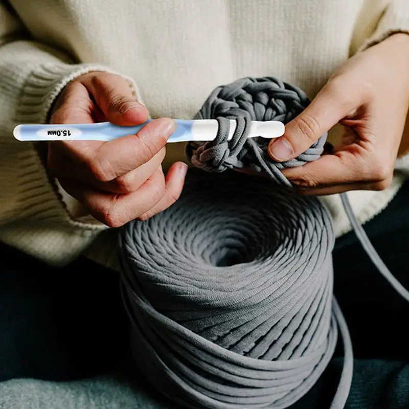 Set jarum rajut ukuran besar, Set kait rajutan, jarum rajut halus ukuran besar dengan pegangan ergonomis