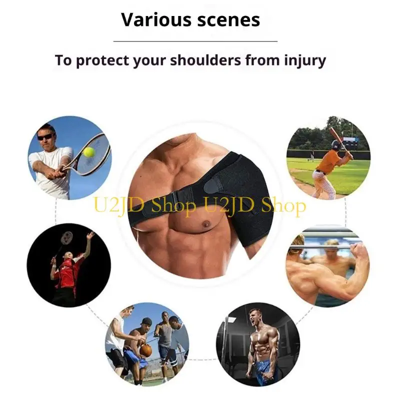 U2JD Orthopaedic Shoulder Reinforce With Chest Belt Adjustment Structure And Dampness Wicking Liner For Best Injury Security