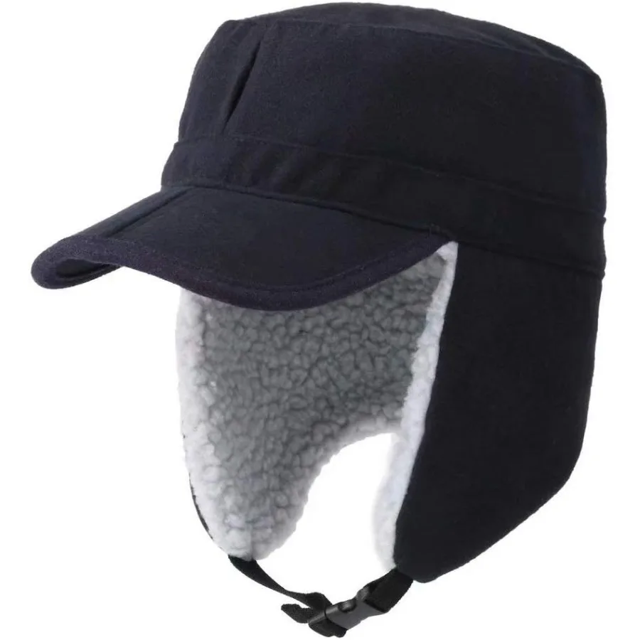 

Домашняя шапка-ушанка UPF50 +, мужская шапка-ушанка с подкладкой из шерпы, зимние шапки для мужчин и женщин для охоты