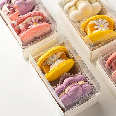 10/30pcs   Macarons Packing Box Dim Sum Dessert Packing Box Food Packing Box Baking Packing Box