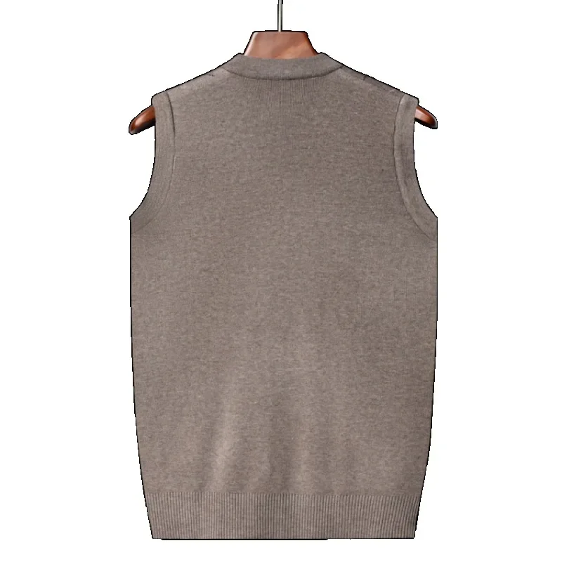 Mens V-Neck Sleeveless Vest Classic Business Gentleman Knitwear Knitted Waistcoat Sweater Men