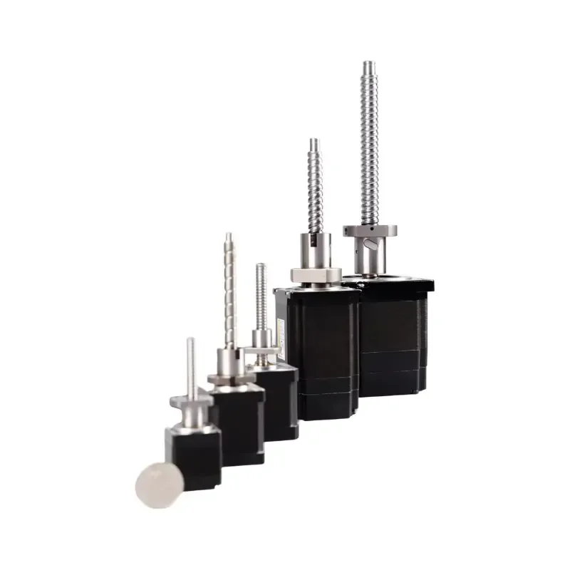 Trapezoidal Thread Screw Stepper Motors Micro Linear Hybrid Micro Linear Motor 35mm Linear Guides T5/T8/T10