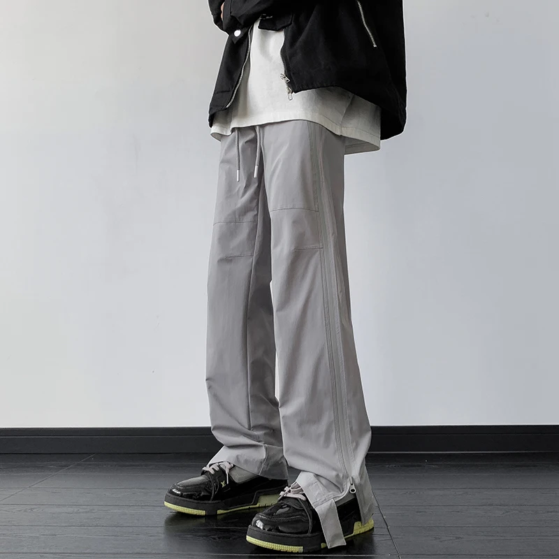 

Мужские повседневные брюки прямого кроя, весенне-осенние модные брендовые брюки в американском стиле, водонепроницаемые, ветрозащитные, свободные длинные брюки