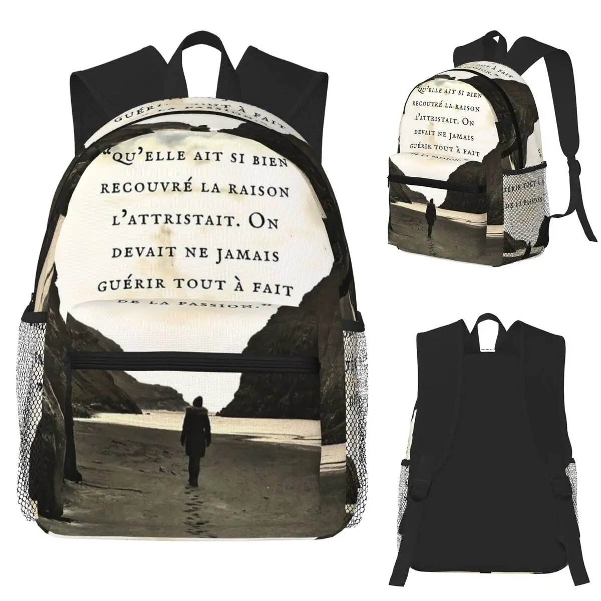 

Marguerite Duras Quote Student Backpack School Bag Hiking Travel Daypack for Men Women Fashion Bookbag Shoulder Bags