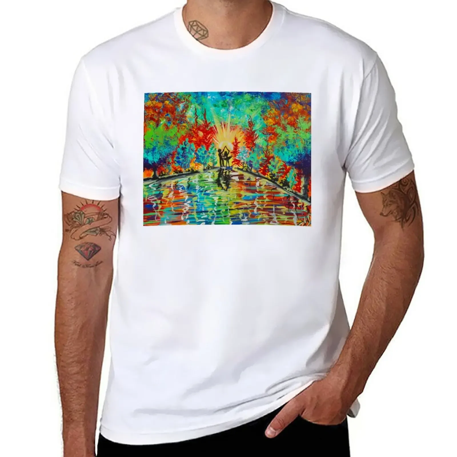 New Living in Color- YLM_arts T-Shirt plain t-shirt Blouse vintage t shirt Short sleeve men graphic t shirts