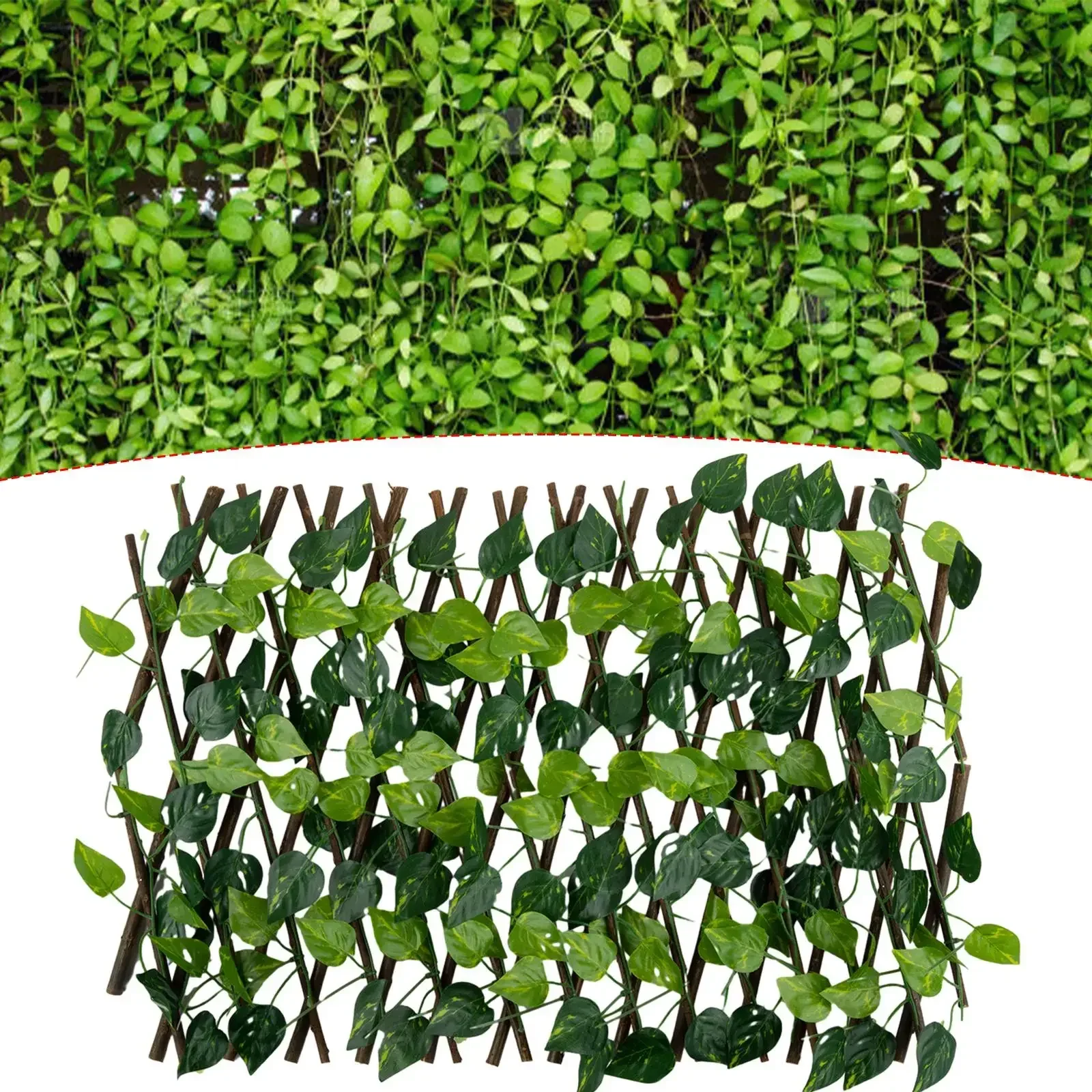 ديكور سياج من أوراق اللبلاب الاصطناعية ، نبات مزيف ، تعريشة تلسكوبية ، قابلة للتوسيع ، قابلة للتمدد ، خضراء ، جدار Dec ، 1 144 #1