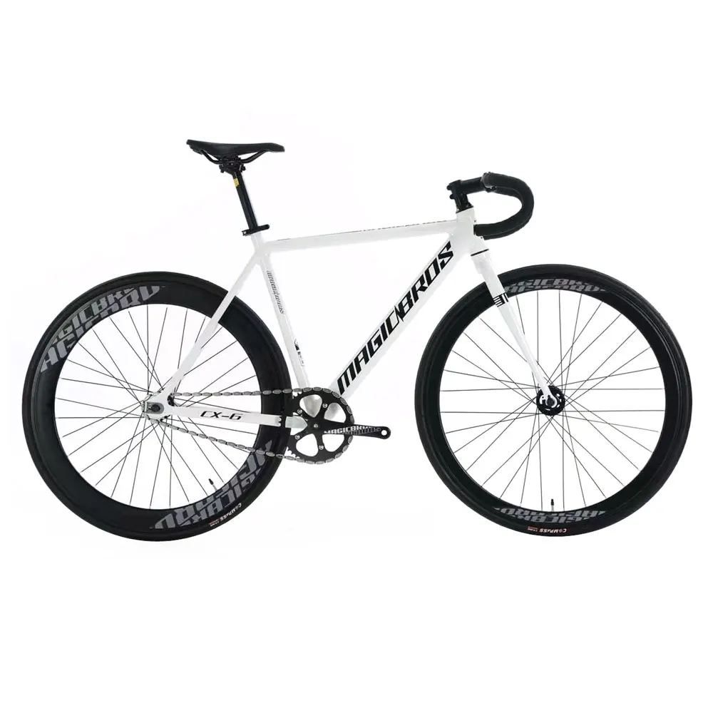 

Hot Selling MAGICBROS 700C Fixed Gear Road Bike Aluminum Alloy Frame with Steel Fork and Disc Brake System