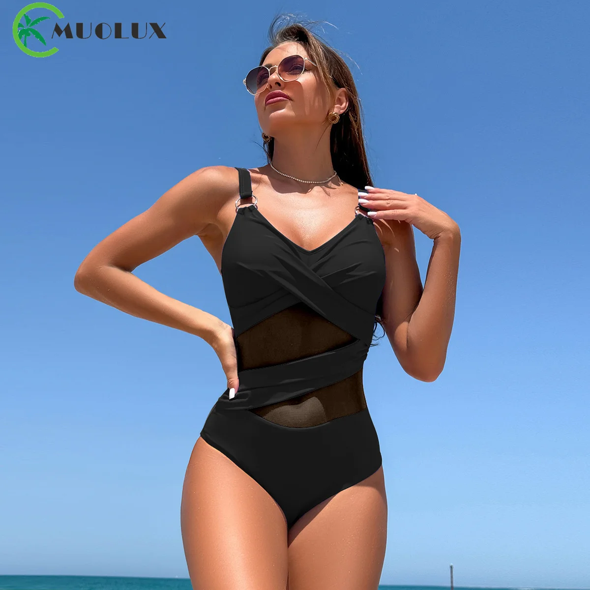 

2024 Tummy Control Push Up One Piece Swimsuit Women Swimwear Monokini Bodysuit Rose Swim Suit Bathing Suit 2XL Beach Wear Summer