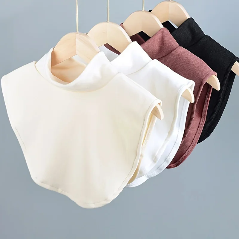 Stylish Turtleneck Collar Elegant Solid Color Soft Warm Dickey Collar Autumn Winter Coldproof Skin Friendly False Collar