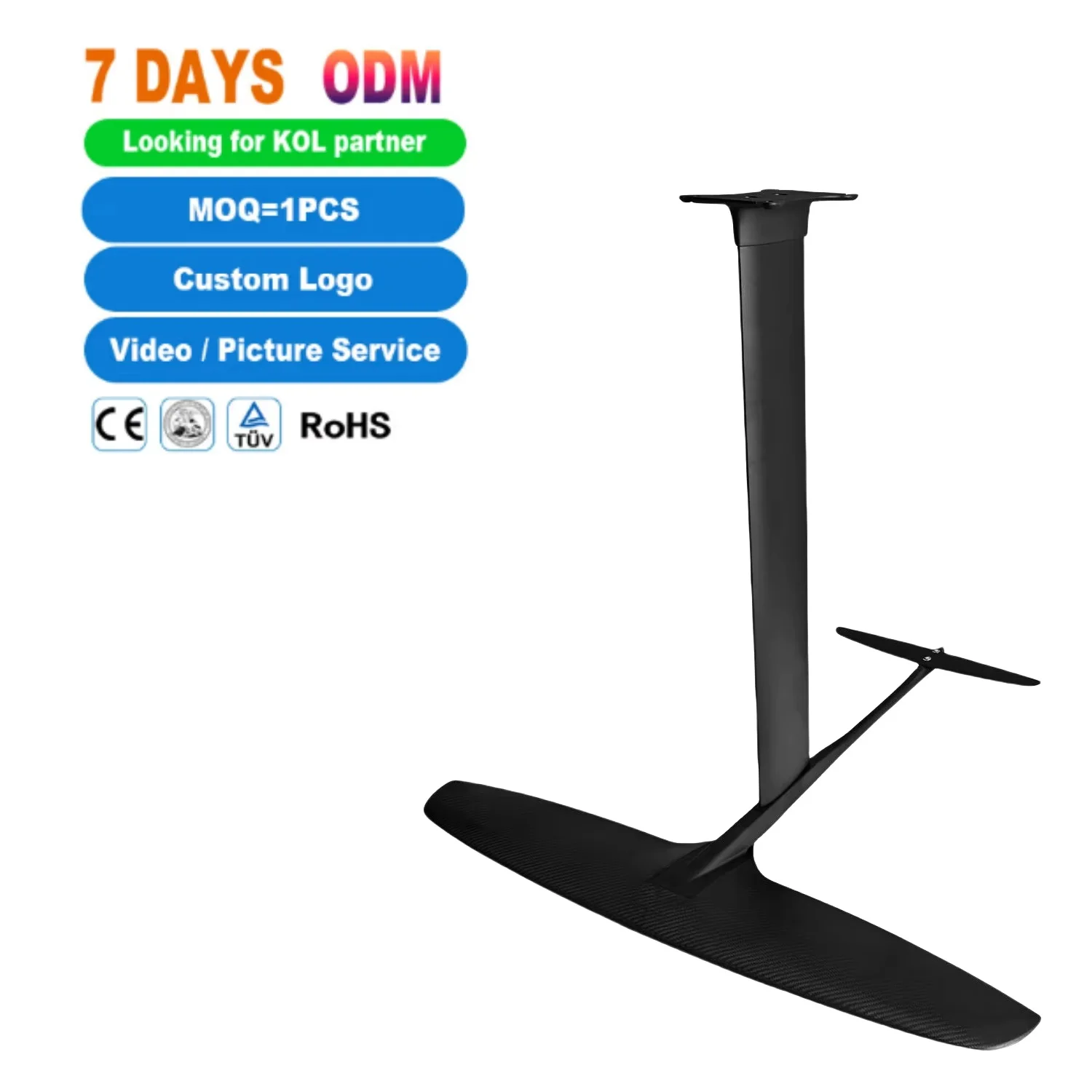 CY 700 Full 3K Carbon Fiber Hydrofoil Front Surfing Panel Compatible With Other Water Hydrofoils For Ocean Waters Pumping