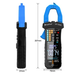 Industrial 6000 Counts True-RMS AC/DC Clamp Multimeter Capacitance Resistance Diode NCV Live Wire Tester for HVAC Solar Lab Elec