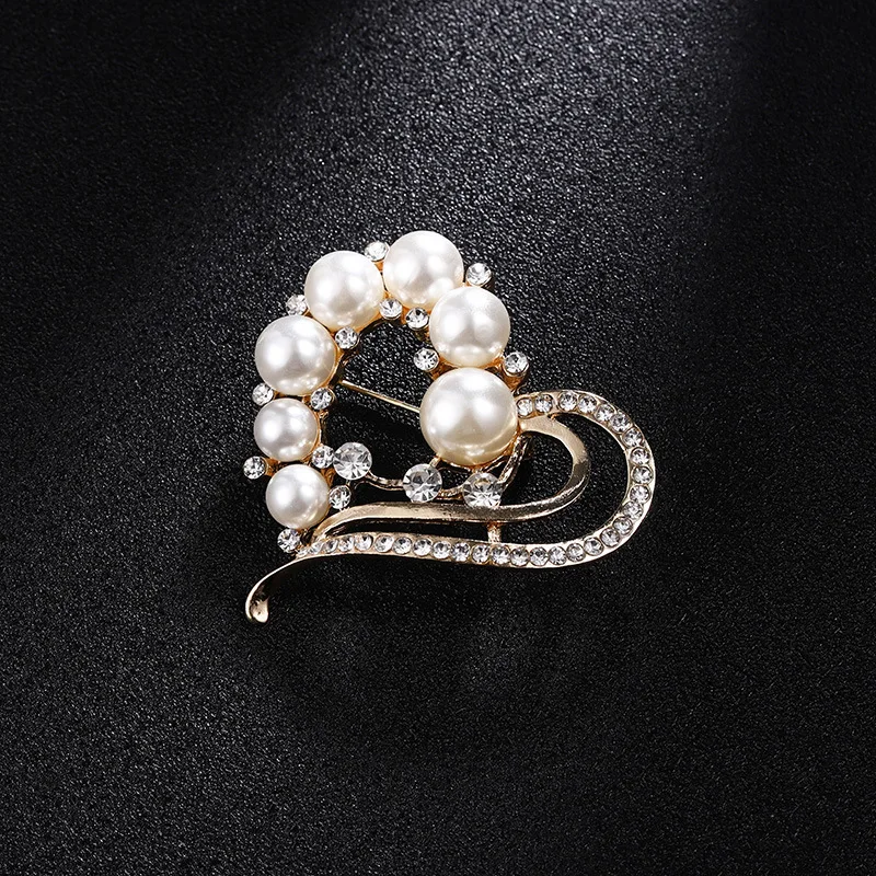 New Style Brooch with Rhinestone Pearl Brooch Brooch Pin, Fashionable Anti Glare Clothing Accessories, Brooch Collar Pin, Broch