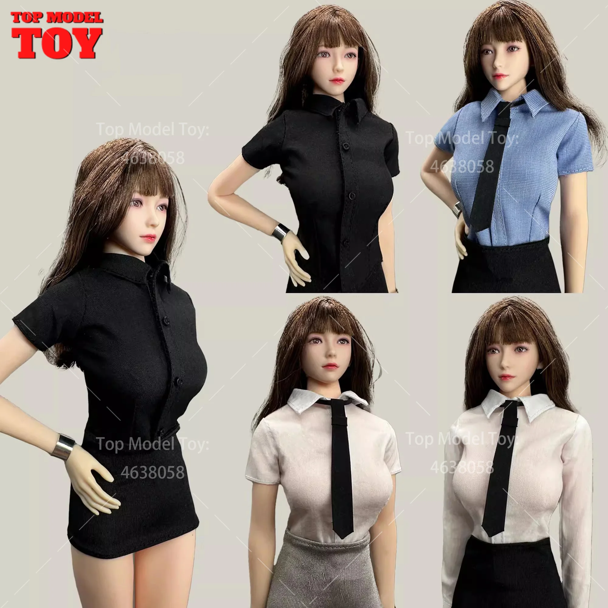 CJG-063 1/6 Long/Short Sleeve Shirts Office Clothes Accessory Model Fit 12