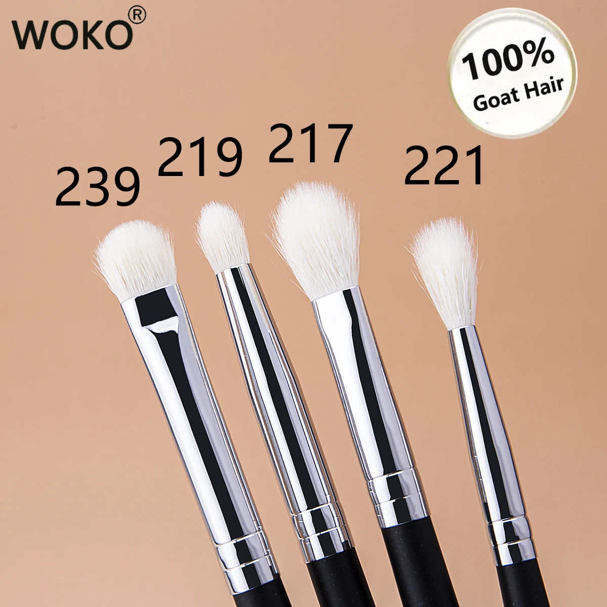 217/219/239/221# Eyeshadow Brush Shadow Smudge Blending Makeup Brush Crease Blending Brush Goat Hair Eyeshadow Makeup Tool