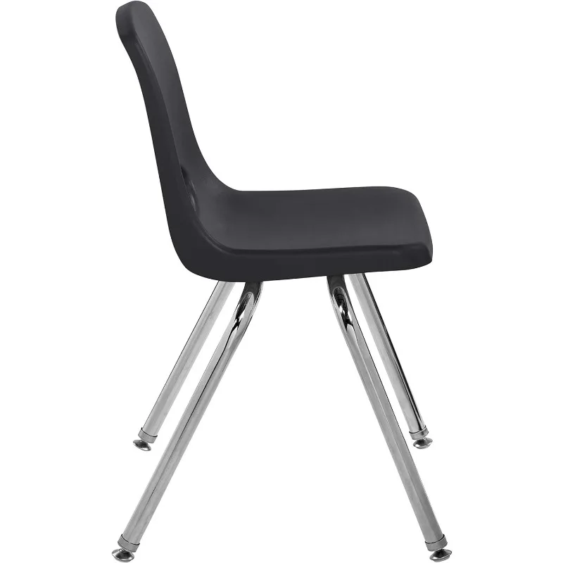 Factory Direct Partners Stack Chair, 16 pulgadas, negro