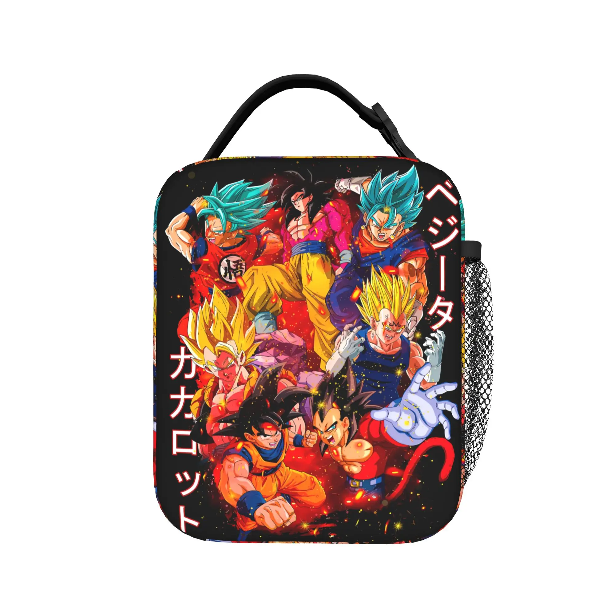 Go Kanji Art Dragon Ball Lunch Bag  Casual Lunch Box For Child  Office Cooler Bag Oxford Thermal Tote Handbags