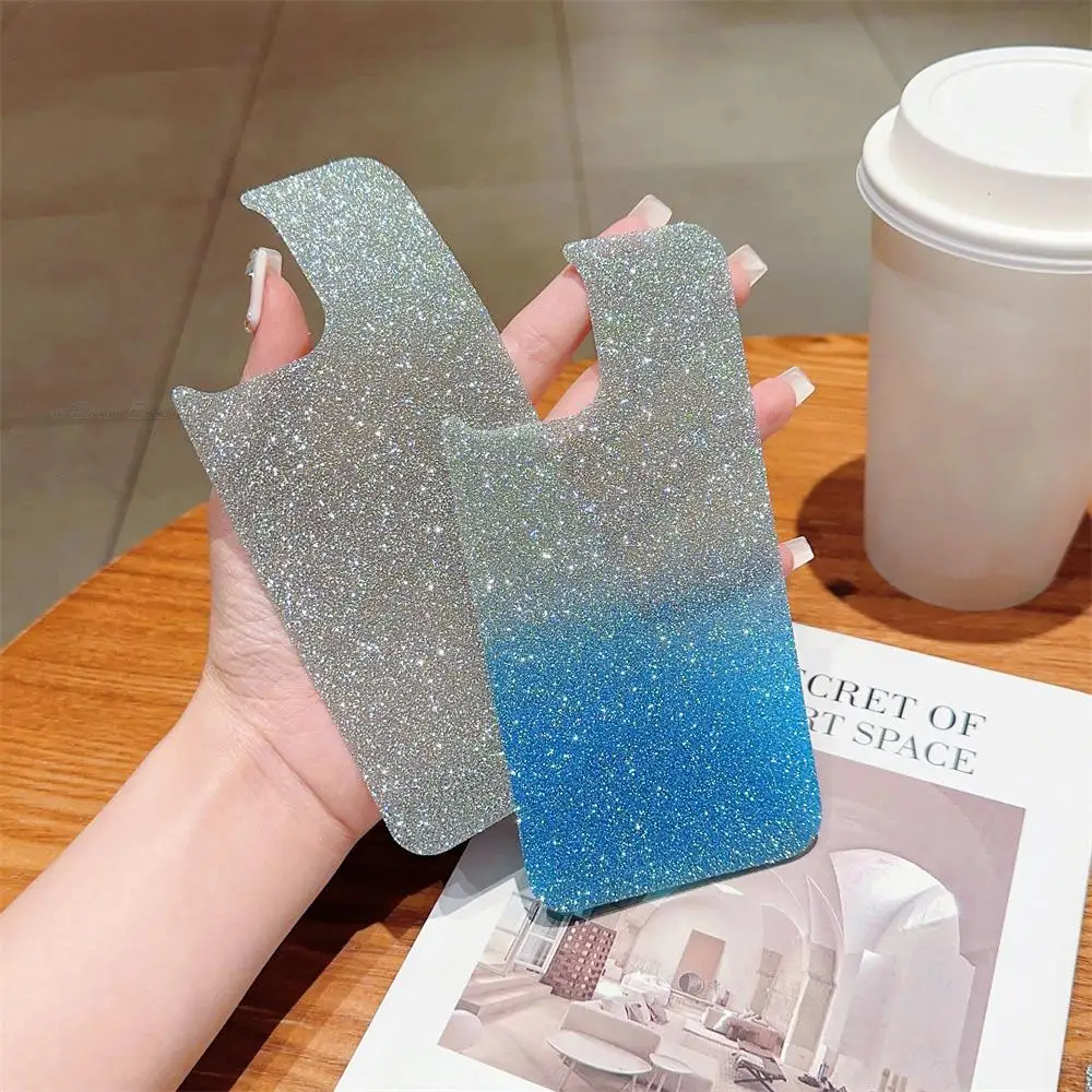 2Pcs/lot Phone Rear Decorative Film For Redmi Note 12 11S 11 11T Pro Plus Gradient Glitter Back Cover Card Not Sticker