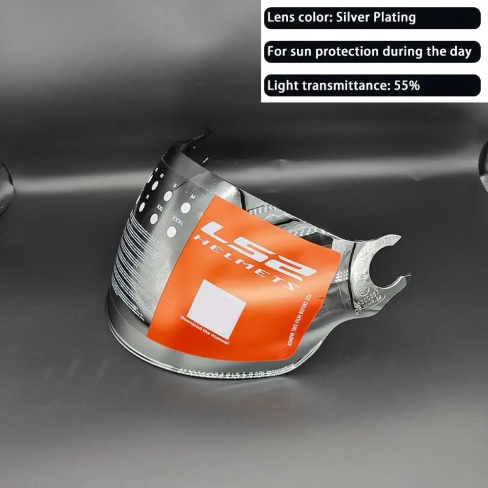 OF562 Windproof LS2 Helmet Visor Mirrored Helmet Parts Replacement Helmet Lens Scratch-resistant Day&Night UV Plating Lens