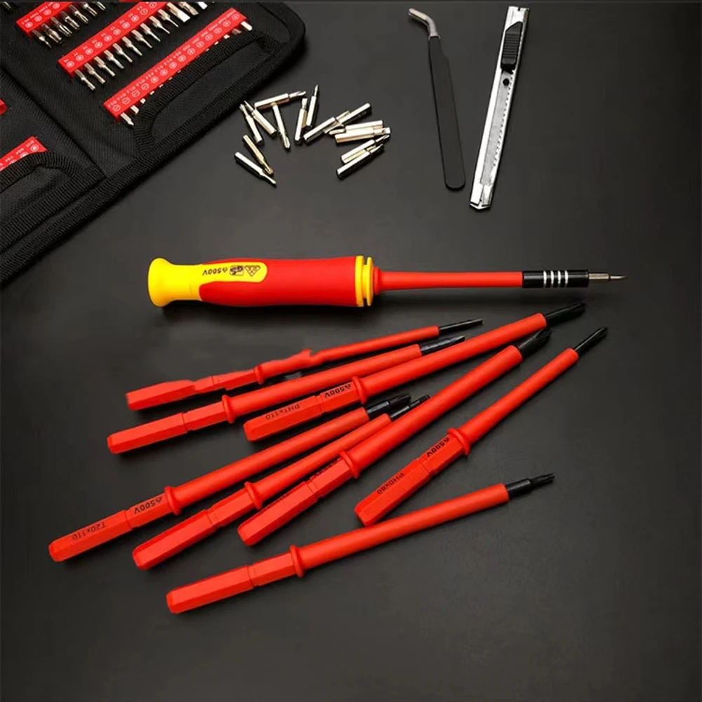 124-in-1 insulated screwdriver set disassembly repair electrician anti-electric special-shaped Tool home computer mobile phone